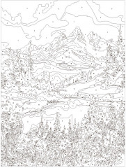 Картина по номерам «Горный пейзаж» - Фото 3