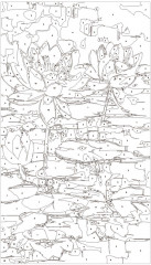 Картина по номерам на свертке «Лотосы» - Фото 2