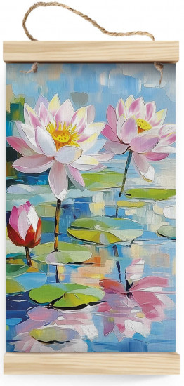 Картина по номерам на свертке «Лотосы»