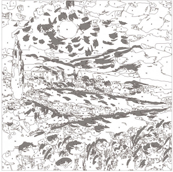 Картина по номерам с поталью «Тоскана»