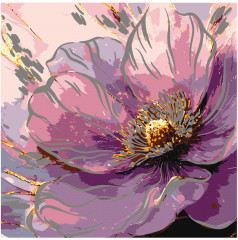 Картина по номерам с поталью «Розовый мак» - Фото 3