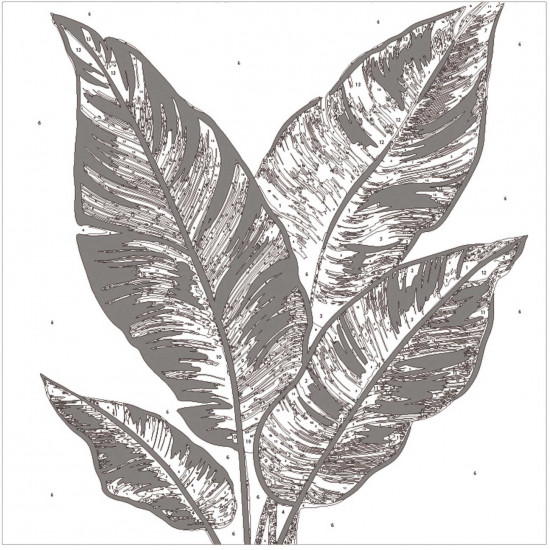 Картина по номерам с поталью «Золотые листья»