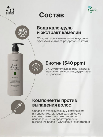 Шампунь против выпадения волос «Biotin Shampoo»