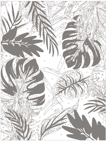 Картина по номерам с поталью «Тропики»