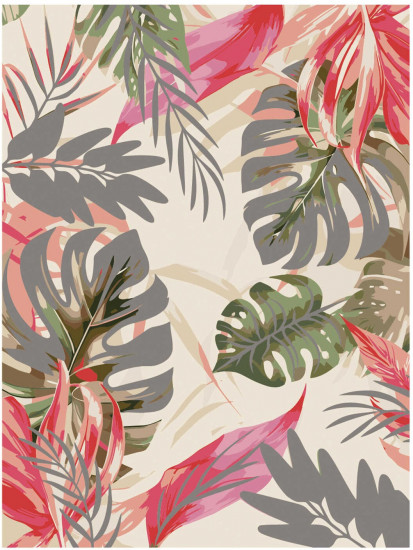 Картина по номерам с поталью «Тропики»