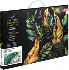 Картина по номерам с поталью «Изумрудное золото» - Фото 1