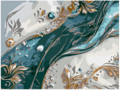 Картина по номерам с поталью «Изумрудное золото» - Фото 3
