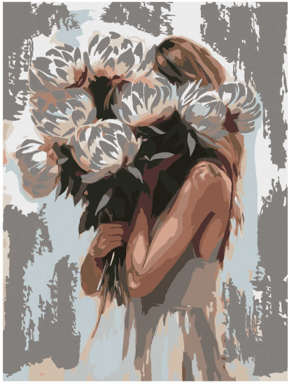 Картина по номерам с поталью «Женственность»