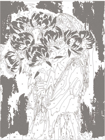 Картина по номерам с поталью «Женственность»