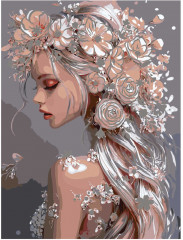 Картина по номерам с поталью «Девушка-весна» - Фото 3