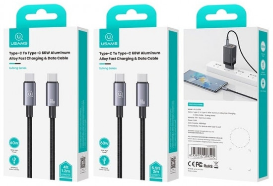 Кабель US-SJ664 Type-C-Type-C