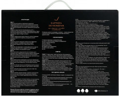 Картина по номерам с поталью на черном холсте «Девушка с бабочкой» - Фото 1