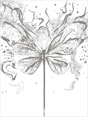 Картина по номерам с поталью на черном холсте «Девушка с бабочкой» - Фото 5