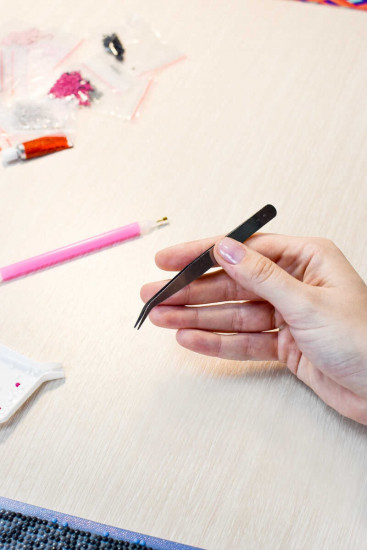 Мозаика алмазная без подрамника «Панда в цветах»