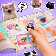 Альбом 250 наклеек «Мемные котики» - Фото 3