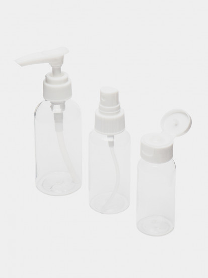 Дорожный набор флаконов в косметичке