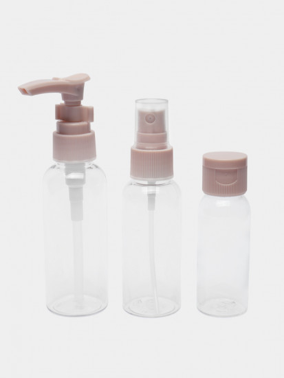 Дорожный набор флаконов в косметичке