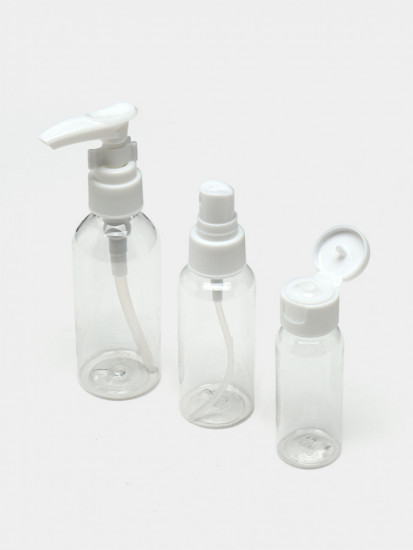 Дорожный набор флаконов в косметичке