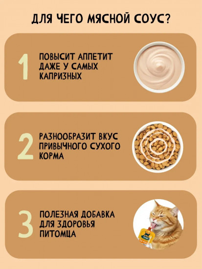 Лакомство для кошек «Соус мясной с индейкой»