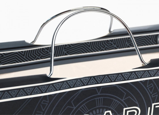 Пакет подарочный под бутылку с тиснением «Поздравляю»