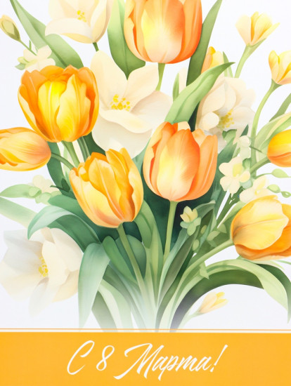 Пакет подарочный «С 8 Марта»