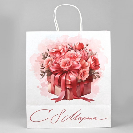 Пакет подарочный «С 8 марта»