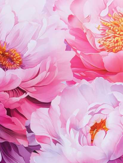 Пакет подарочный «Пионы»