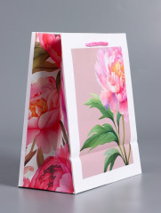 Пакет подарочный «Букет пионов» - Фото 3