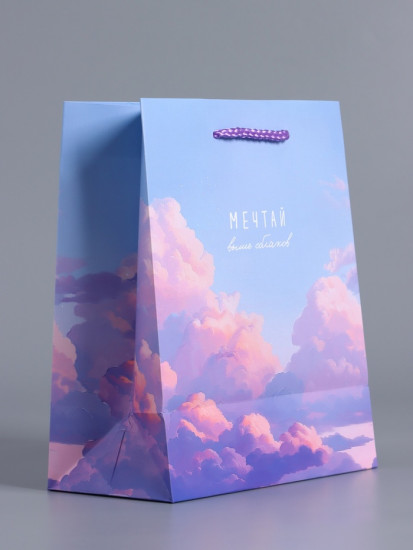 Пакет подарочный «Мечтай выше облаков»