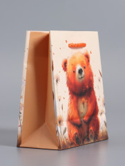 Пакет подарочный «Мишка в поле» - Фото 3