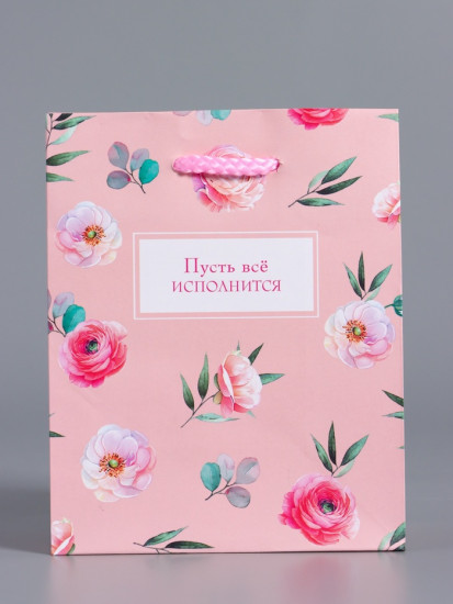 Пакет подарочный «Пусть всё исполнится»