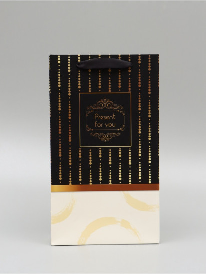 Пакет подарочный под две бутылки