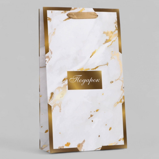 Пакет подарочный под две бутылки «Подарок»