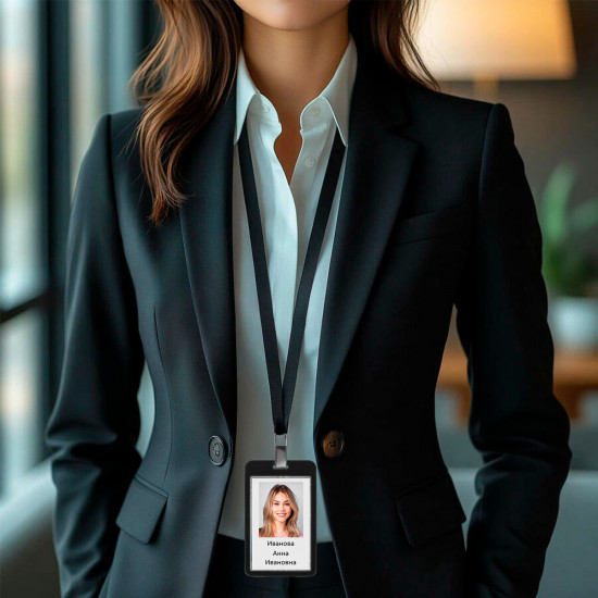 Бейдж вертикальный