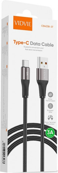 Кабель Vidvie USB Type-C (M), CB4038-1-B