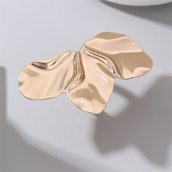 Кольцо женское дизайнерское с волнообразной формой, золотистое, регулируемое