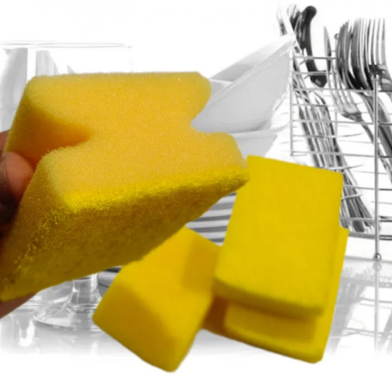 Набор губок для мытья посуды профильных с полимером «Sponge Scourers»