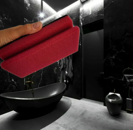 Губка для уборки профильная с абразивом «Cleaning Sponge»