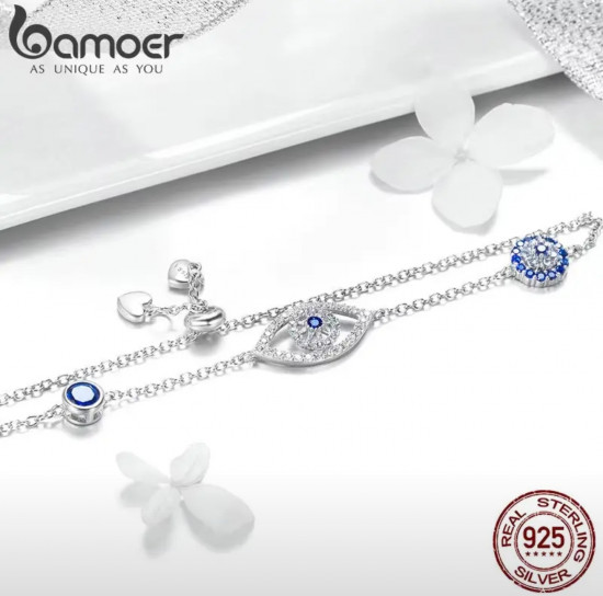 Браслет теннисный глаз павлина