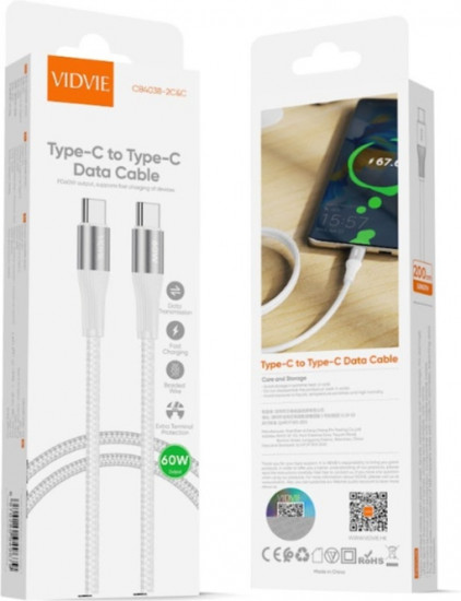 Кабель Vidvie USB TypeC (M)