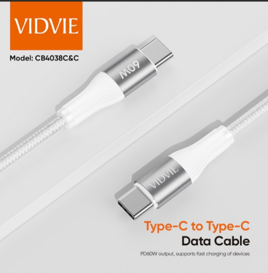 Кабель Vidvie USB TypeC (M)