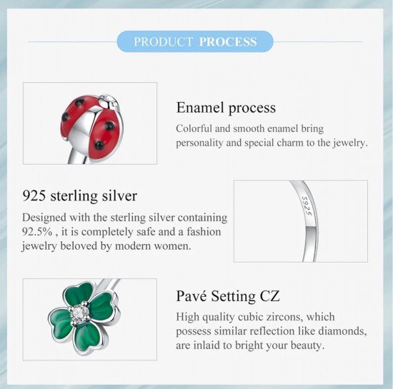 Кольцо «Клевер и божья коровка»