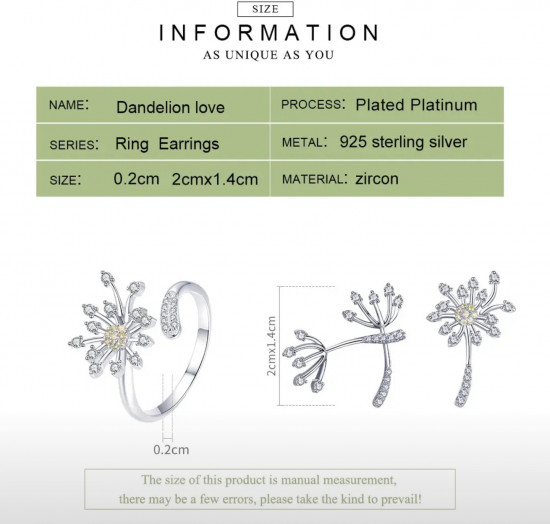 Комплект украшений «Цветущий одуванчик»