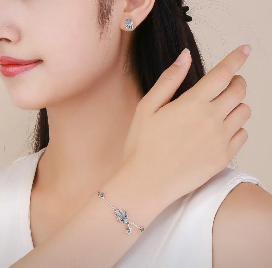 Браслет хамса и глаз павлина