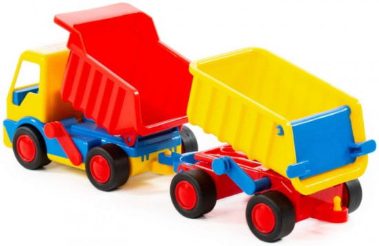 Автомобиль-самосвал с прицепом