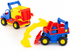 Набор игровой: автомобиль-самосвал и экскаватор колёсный - Фото 2