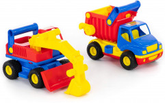Набор игровой: автомобиль-самосвал и экскаватор колёсный - Фото 5