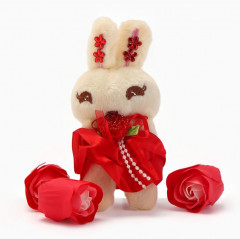 Подарочный набор мыльных роз с игрушкой - Фото 5