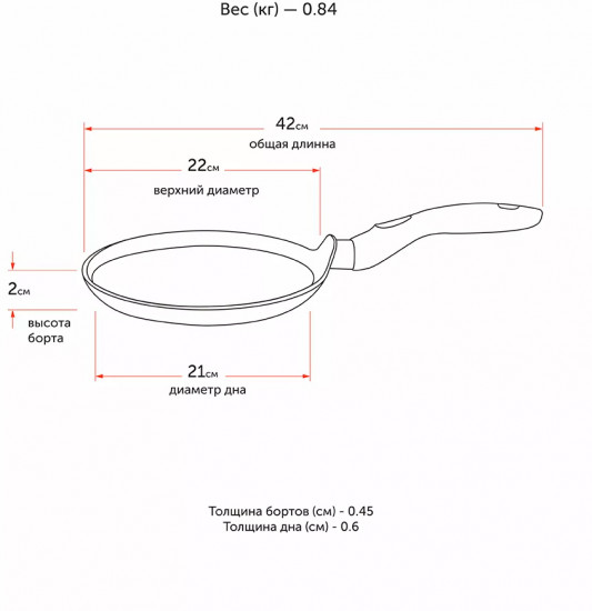 Сковорода блинная «Темный мрамор»