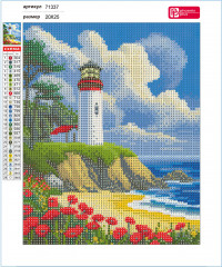 Мозаика алмазная «Маяк и маки» - Фото 5